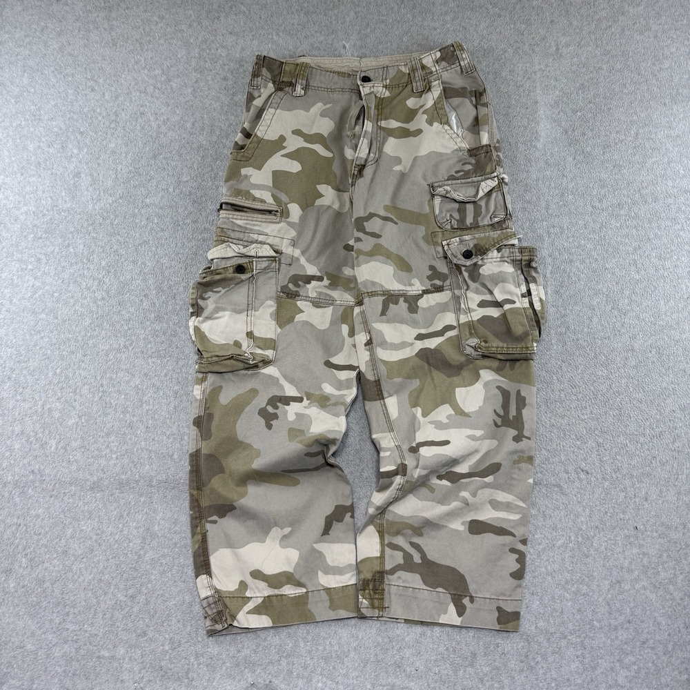 Vintage No Boundaries Pants Mens 30x30 Camo Cargo Paratrooper Skate Y2K Wide Leg